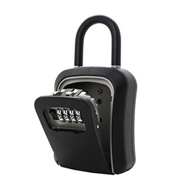 Key Storage Security Lock,V-Resourcing® Door Knob Mounted Re-settable 4 Digit Combination Lock Box,to Share and Secure Keys for Home,Office,Garage etc