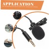 Levemolo 1.5m Replacement Lapel Mic Mini Recording Microphone for Smartphones