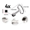 AOYEGIC Set of 4 square wrenches, socket wrench, bleed key,