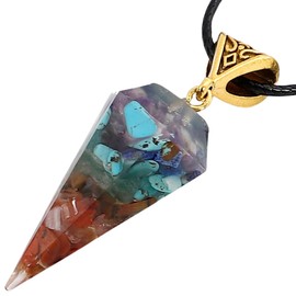 BIRLD Orgonite Natural Stone Necklace, Healing, Purification, Power Stone, Love Luck, Work, Money Luck, Amulet, Gemstone