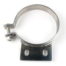 Fits Peterbilt Exhaust Stack 5" Mount Bracket Clamp Chrome 379 359 1987-1993 10294 Silver
