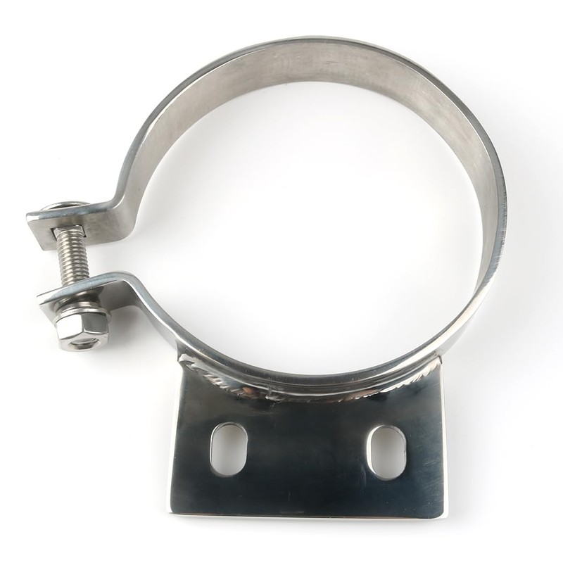 Fits Peterbilt Exhaust Stack 5" Mount Bracket Clamp Chrome 379