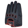 Riparo Genuine Leather Reverse Stitched Full-Finger Driving Gloves (Medium, Black/Red