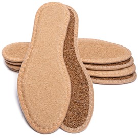 SULPO 2 Pairs of Children's Insoles, Anti Sweat, Barefoot Soles, Made of 100% Cotton, Terry Cloth Insoles with Coconut Fibres, Insoles for Fresh Feet, Shoe Insoles Against Sweaty Feet