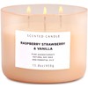 Raspberry Strawberry Vanilla 3-Wick Scented Soy Candle 15.8 oz |