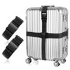 2Pcs Luggage Straps for Suitcase Travel Accessories TSA Approved, 80In