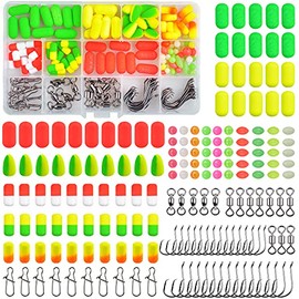 Pompano Rigs Making Kit Saltwater Surf Fishing Rig Accessories Bottom Rig Parts Pompano Foam Floats Circle Hooks Fishing Beads Swivels Duo Lock Snaps