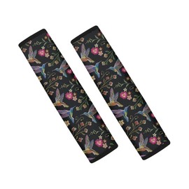 Forchrinse Floral Hummingbird Auto Car Seat Belt Covers Shoulder Pads for Women Girls,1 Pair