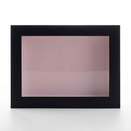 Black 16x20 Shadow Box Solid Wood Display Frame with Pink Acid-Free Backing UV Acrylic & Hanging Hardware | 3/4" Usable Depth