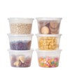 Jaluxing 16 oz. Plastic Deli Containers With Lids, 48 Sets