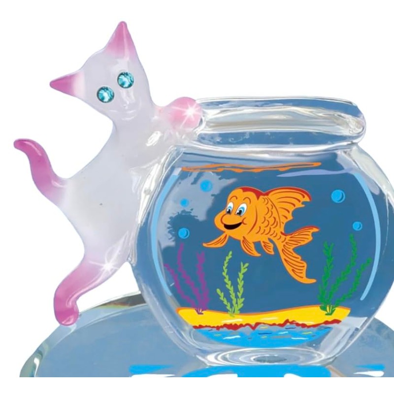 Glass Baron Fish Bowl Fishbowl Kitty Figurine