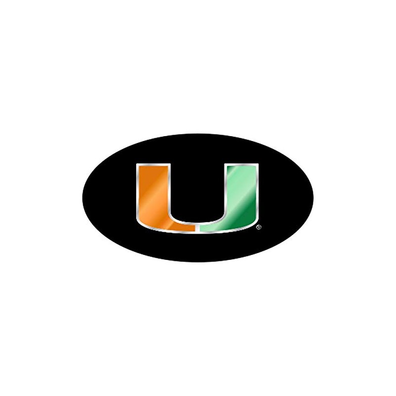 MIAMI HURRICANES Black Mirrored Hitch Receiver Cover