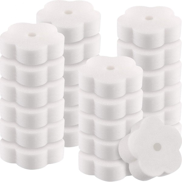 24 Pieces Sponge for Hot Tub Accessories, Flower Oil Scum Absorber for Swimming Pool and Spa