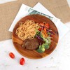 AIDEA Acacia Wood Dinner Plates, 11Inch Round Wood Plates Set