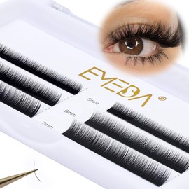 Lower Eyelash Extensions, EMEDA 5 mm 6 mm 7 mm 0.03 mm J Curl Short Under Eyelash Extensions One by One Bottom Lash Extensions (0.03 mm J 5-7 mm)