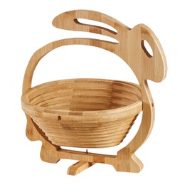 GMMH Bamboo Fruit Bowl Decorative Folding Hare Motif