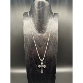 Trend Cross delicate Necklace 28'' Stainless Steel