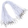 Tofficu 50PCS Elastic Barbed Cords with Metal Barbs, White Elastic