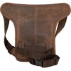 MDM Leather Leg Bag, Motorcycle Waist Bag with Eagle Embossing,