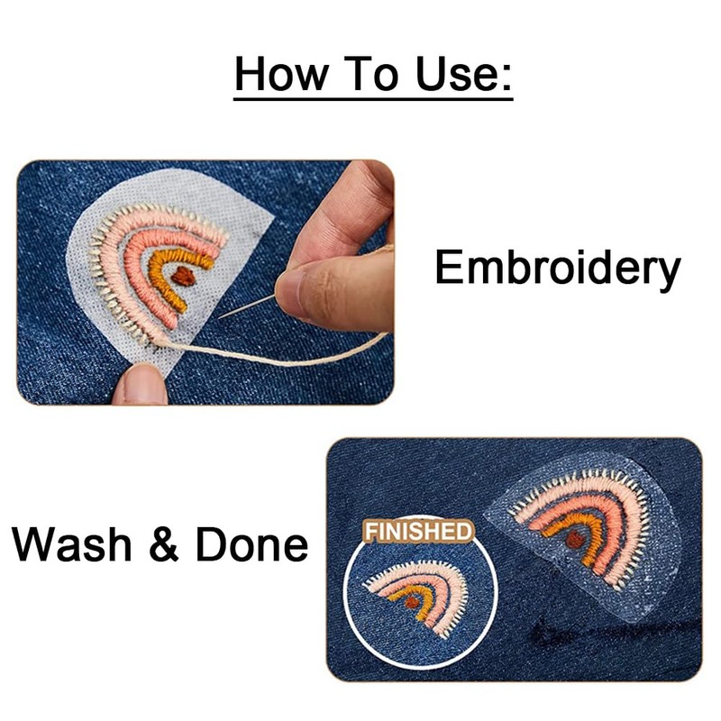 DGQ Self Adhesive Wash Away Stabilizer A4 Size 6 Sheets