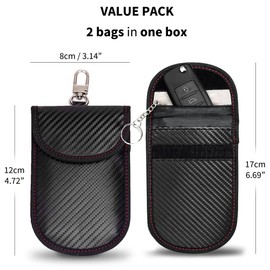 SOKANA Faraday Pouch for Car Keys 2 Pack - Anti Theft Car Key Signal Blocker Pouch | Stylish Small Key Blocker for Keyless Car Entry/RFID Blocker