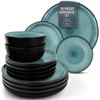16 Piece Dinnerware Sets for 4 - Modern Style Stoneware