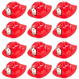 Super Z Outlet Paquete de 12 unidades de yelmo de bombero para niños, suministros para fiestas para accesorios de disfraz para niños