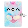 Girls' Diary with Lock A5, 160 Pages, Plush Notebook Girls