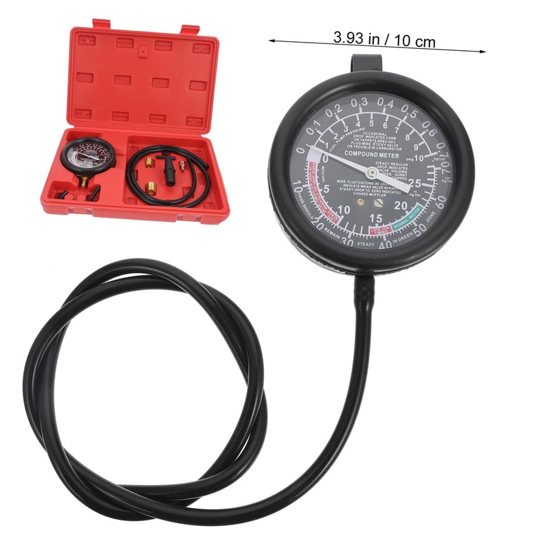 SUPVOX 1set Vacuum Pressure Gauge Auto Pressure Testing Instrument for