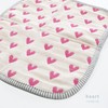 fuwara 6-ply weave gauze handkerchief, heart, approx. 10.6 x 11.4