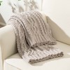 Battilo Light Grey Throw Blanket for Sofa Couch Bed, Woven