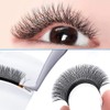 Y Eyelashes, 2D Eyelash Fans, 0.07 mm Thickness, D Curl,