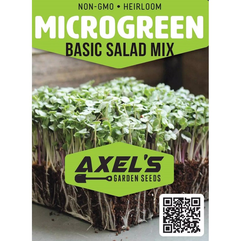 Axel's Garden Seeds Basic Salad Mix MICROGREEN Seeds | Heirloom