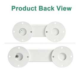 2 Pack 9" Flip Gate Latch Lock with Padlock Hole,Matte White