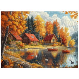 500 Pieces Puzzles for Adults–as Autumn Grows Puzzle for Adult Children Elderly, Glossy, Sturdy Pieces Challenging Family Game for Friends Family Activity Nights Gifts(20.5x15in)