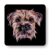 Fractal Artworks Border Terrier Coaster Set with Fractal Art Design