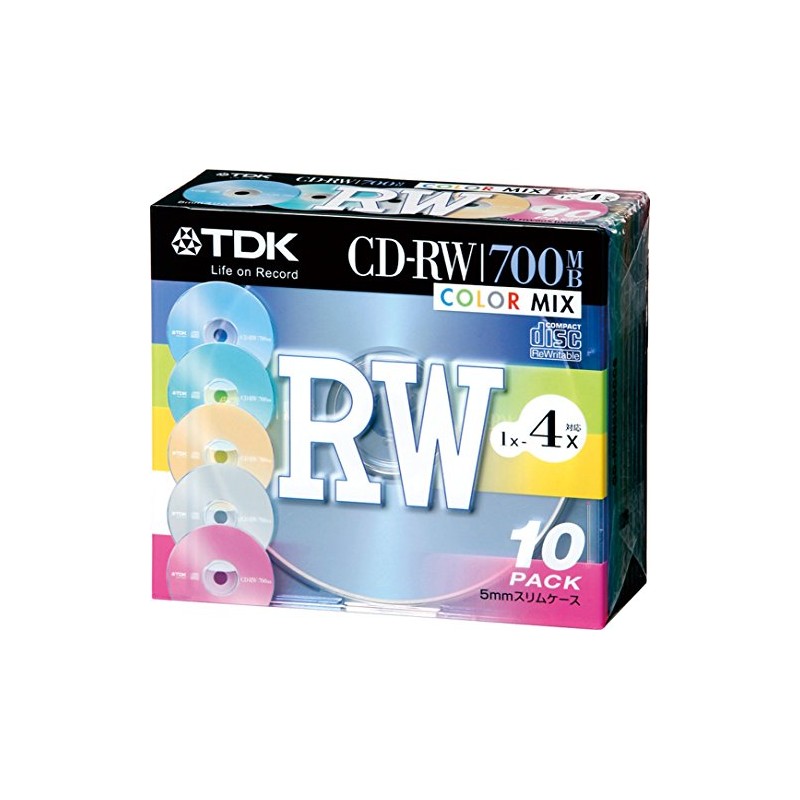 TDK CD-RW Data for MB 4 Times Speed Color Mix