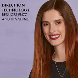 HOT Tools HTST2582F Pro Signature™ Heated Hairbrush Styler, High Heat Up to 430°F, Multiple Heat Settings, ThermaGlide™ Ceramic, Dual Voltage, Safety Gloved Included, Blue