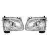 HECASA Pair Headlights w/Bulbs Compatible with 2001-2004 Toyota Tacoma Halogen
