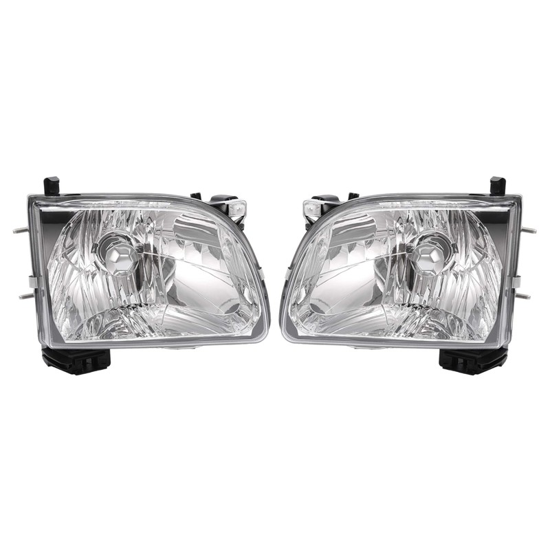 HECASA Pair Headlights w/Bulbs Compatible with 2001-2004 Toyota Tacoma Halogen