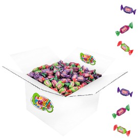 Fruidles Dubble Bubble Chewing Gum Balls Fruit Flavored Original & Mixed Fruit, Candy Buffet Treats, Kosher Certified Parve, Individually Twist-Wrapped (5 Pounds, Mixed-Fruit Double Bubble)
