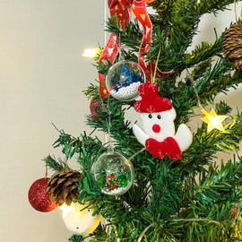 HOOSUNNY 20PCS 1.96"/50mm Clear Christmas Ball Ornaments - Decorative Hanging Balls for Christmas Tree, Wedding Party - Fillable, Clear Plastic Ball Set