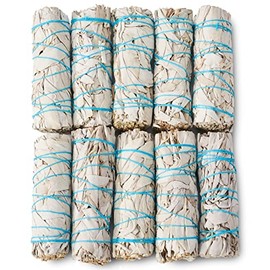 10 White Sage Smudge Sticks ~ Sustainably Grown Sage Bundles for Smudging, Smudge Kit, Ceremony, Spiritual Use, Home & Office Cleansing or Smoke Cleanse (10 Pack)