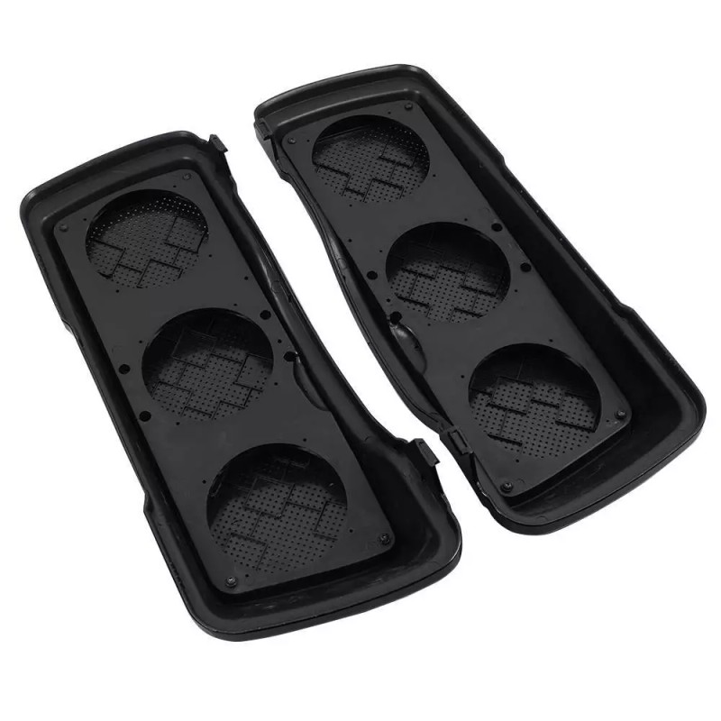 ZXMT Vivid Black Saddlebag Triple 6.5" Speaker Lid For Harley