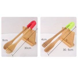 Bread Steak Tongs, Bamboo Tongs, Kitchen Tongs, Round, 1 Piece