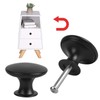 AvoDovA 20Pcs Black Kitchen Cabinet Knobs, Round Drawer Knobs Dresser