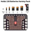 Battery Organizer Box Storage Case with Tester, Batteries Vault Holder
