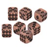 7pcs Metal Dice Set Exquisite Square Inlaid Skull Pattern Dice