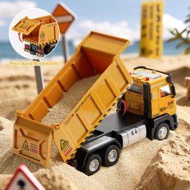 Tacobear Construction Vehicles Children's Transport Trolley Children Toy Car Truck Toy Gift Boys Girls from 3 4 5 6 Years (Dirt Truck)