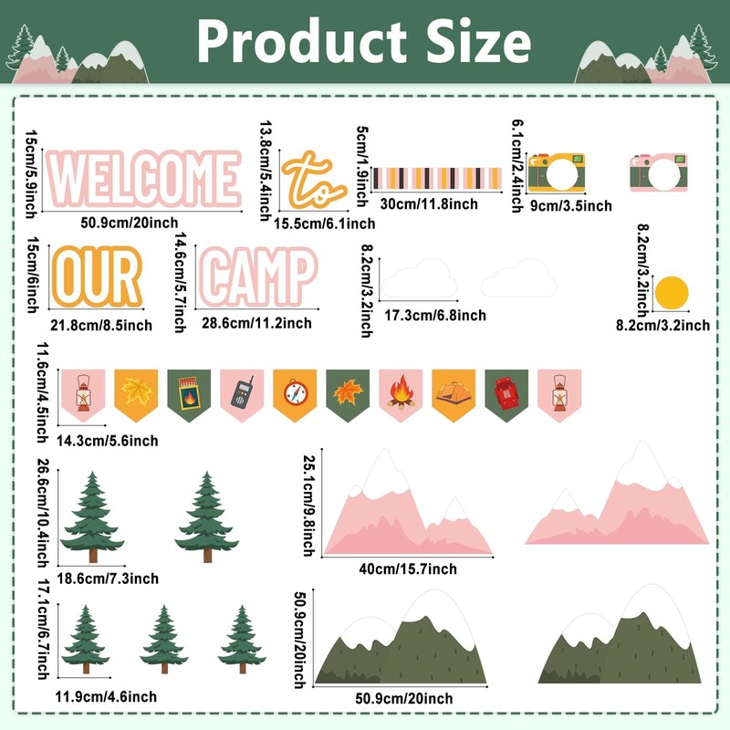 Camping Bulletin Board Set Woodland Classroom Decor Welcome to Our